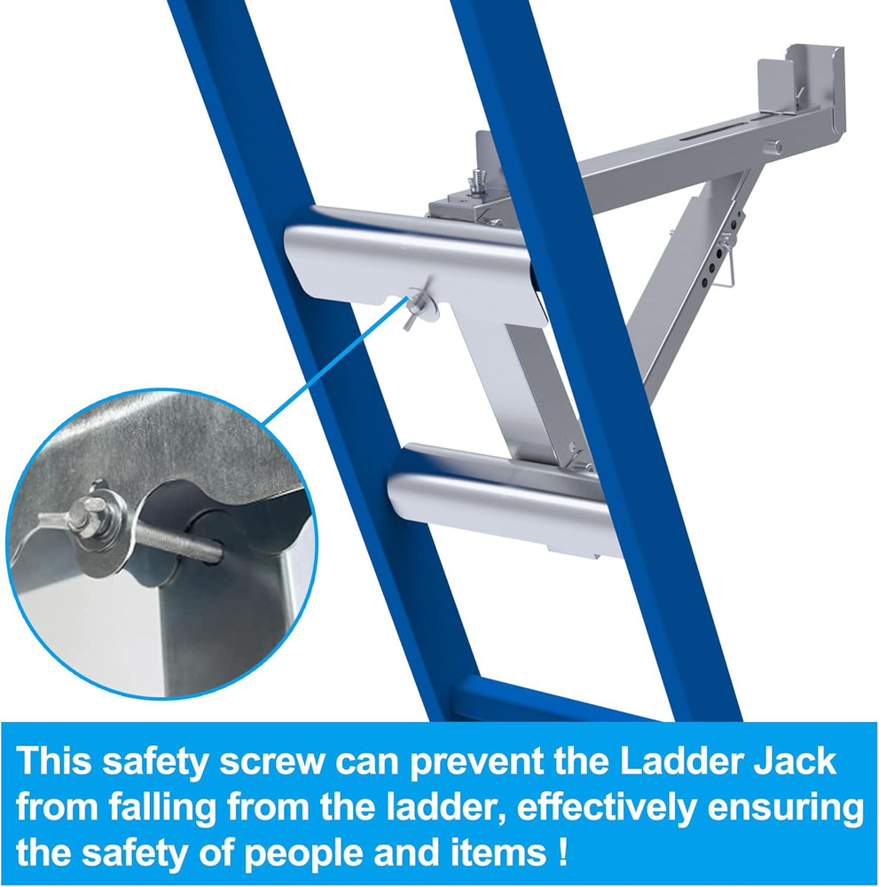 Durable Ladder Jacks for 20" Width - 2-Rung Stability (1 Pair)