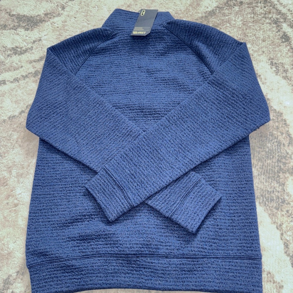 MEN'S 1/4 Zip pullover SMALL light navy NWT
