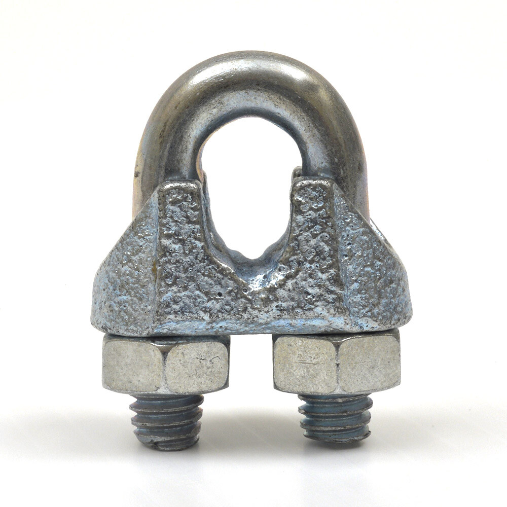 Galvanized 1/4 Inch Cable Wire Rope CLAMPS (25 PACK)