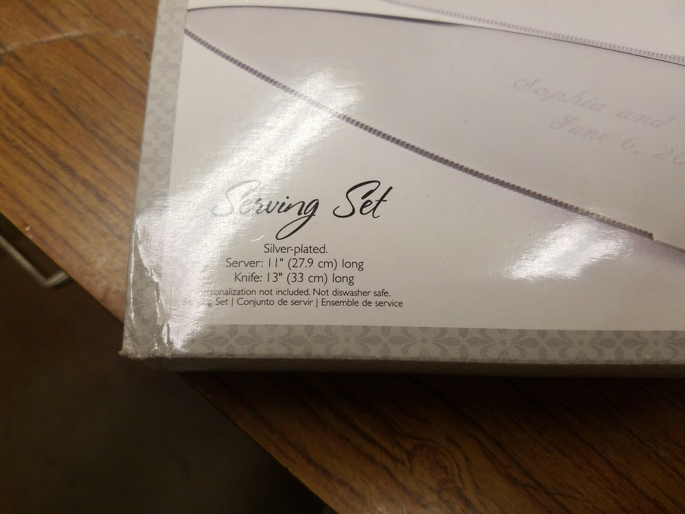 Cake serving set, wedding cake server, Glitter Wavy Lines cake serving set