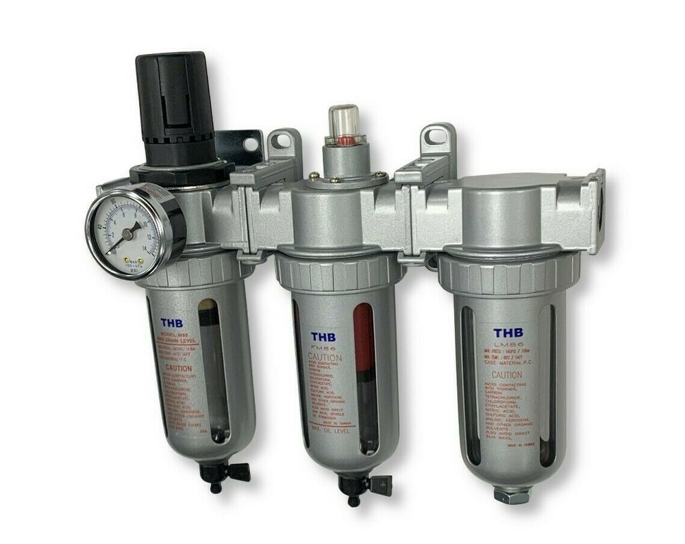 3/8" COMPRESSED AIR FILTER REGULATOR / DESICCANT DRYER / COALESCING FILTER
