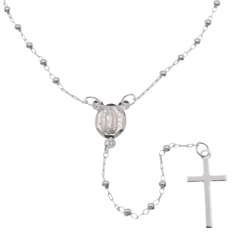 High Polished 925 Sterling Silver 2.5mm Smooth Bead Rosary