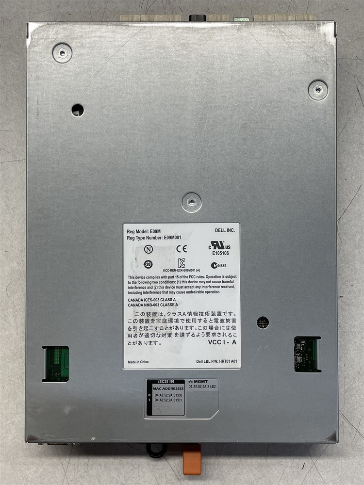 DELL NMJ7P EQUALLOGIC TYPE 12 CONTROLLER MODULE E09M001 HRT01 A01
