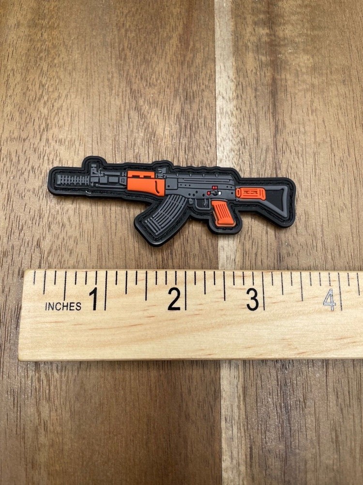 AK47 PVC Patch Hook Loop Airsoft Tactical Morale Russian Polytech Assault Rifle