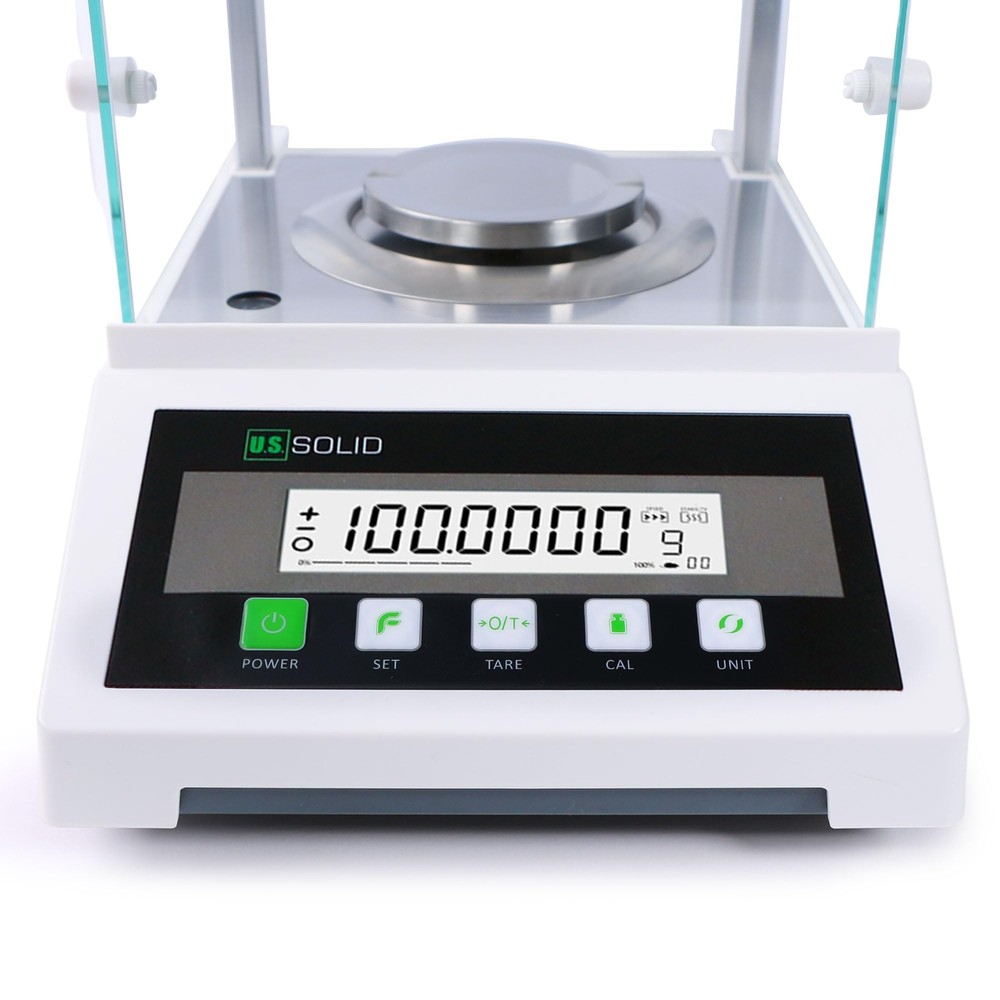 U.S. Solid 120g x 0.0001g Analytical Balance with Automatic Internal Calibration