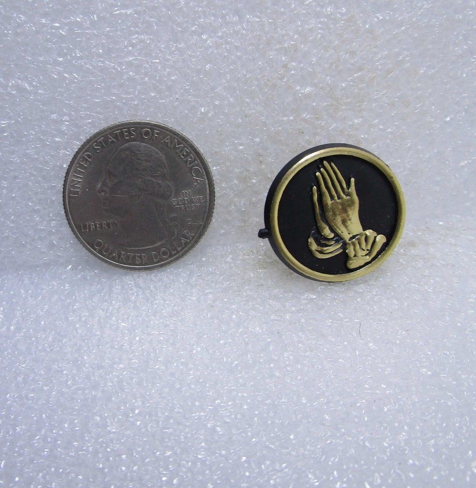 Praying Hands Religious Plastic Pin
