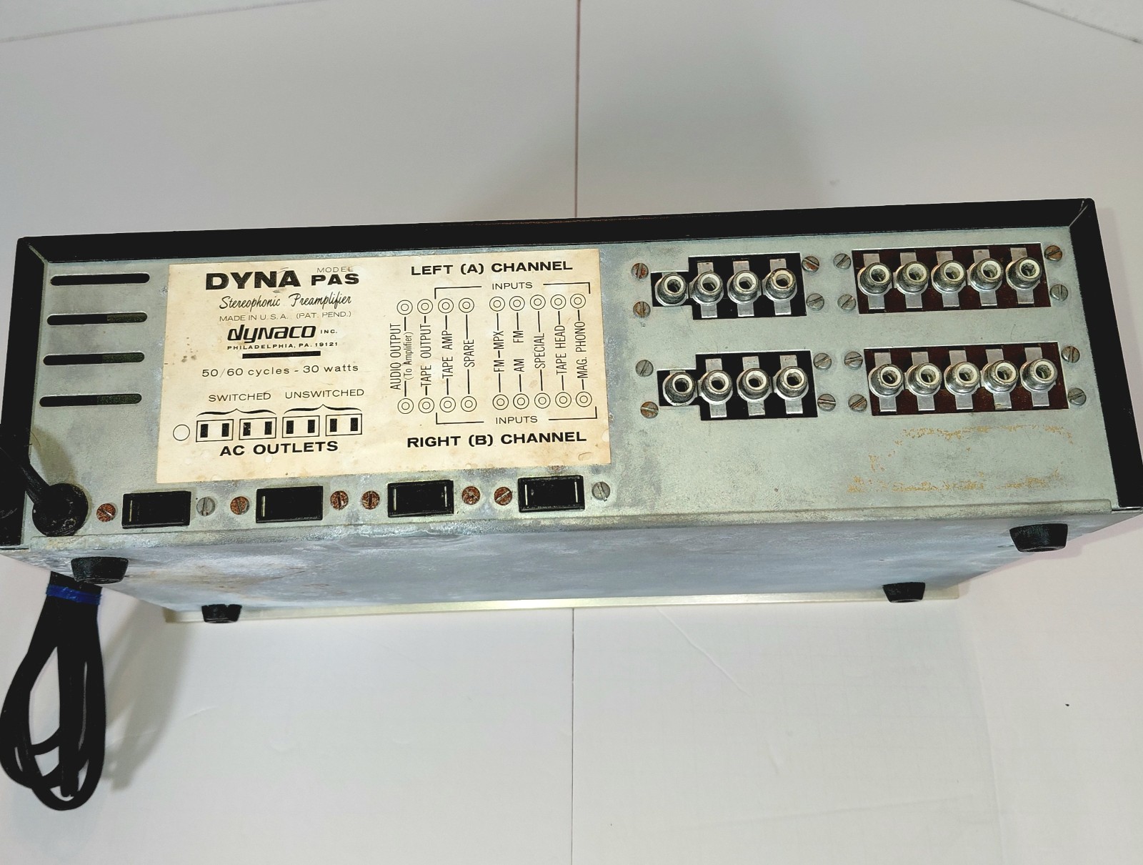 DYNA Model PAS Stereo Preamplifier - AS IS For Parts or Restoration