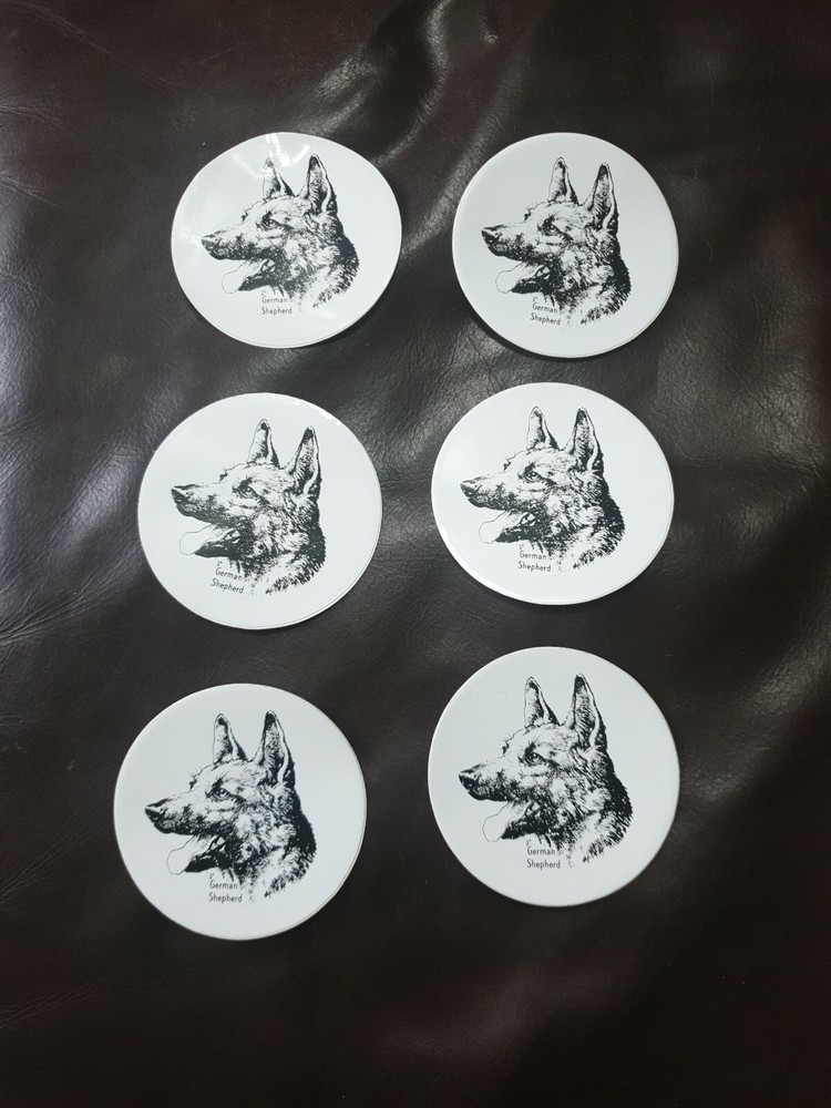 German shepherd  Stickers x 6