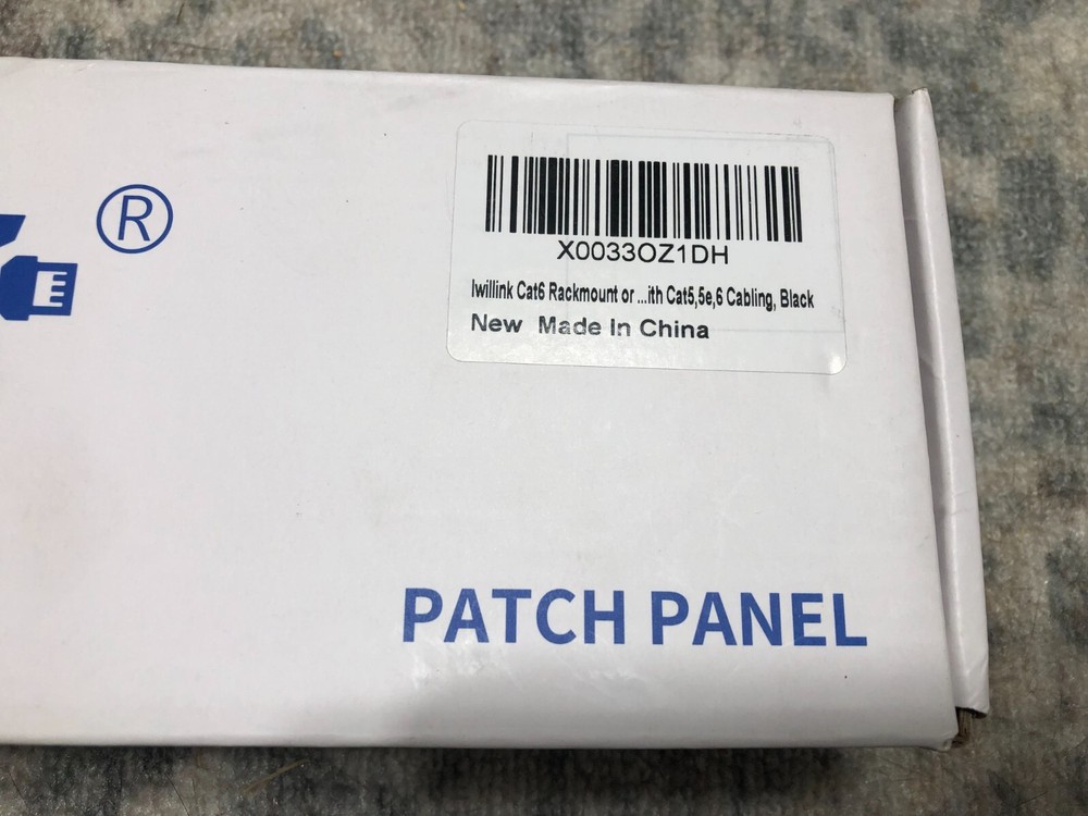 NEW UNUSED IWILLINK Rackmount 24 Port Cat 6 Patch Panel Computer Internet Etc