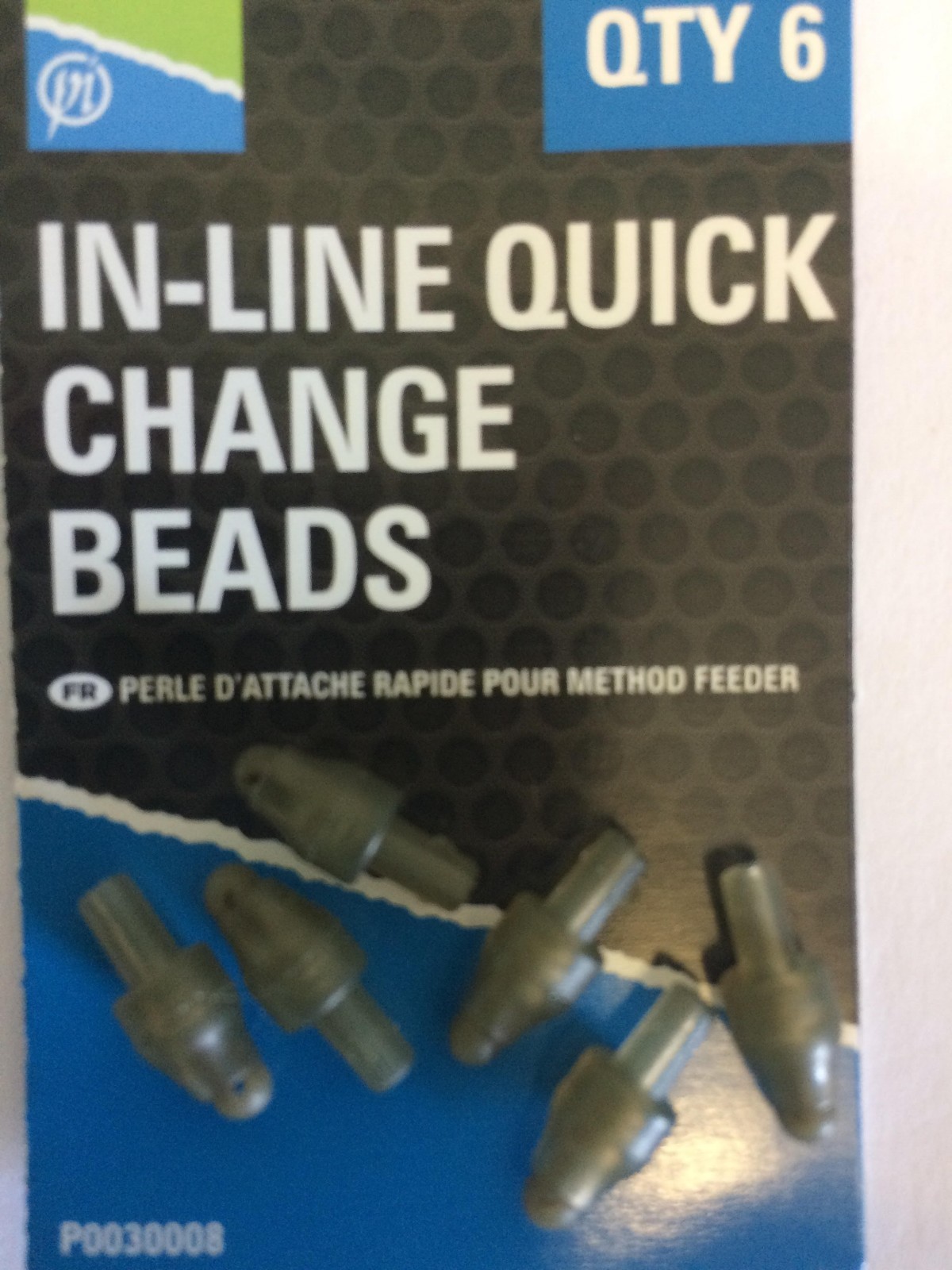 PRESTON INNOVATIONS FISHING - IN LINE QUICK CHANGE BEADS -  6 PER PACK
