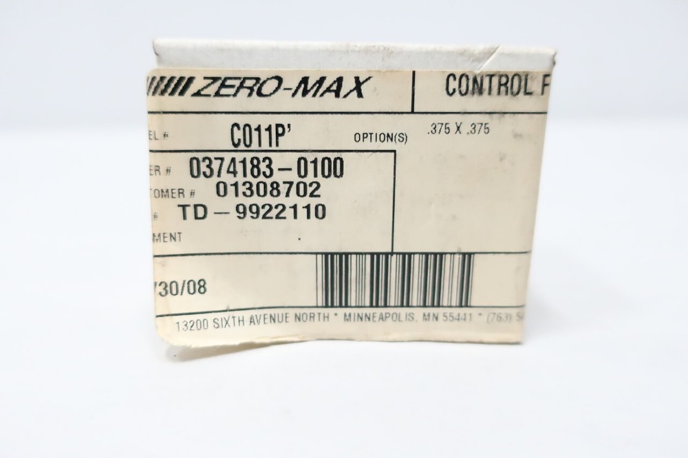 Zero-max C011P Control Flexible Coupling