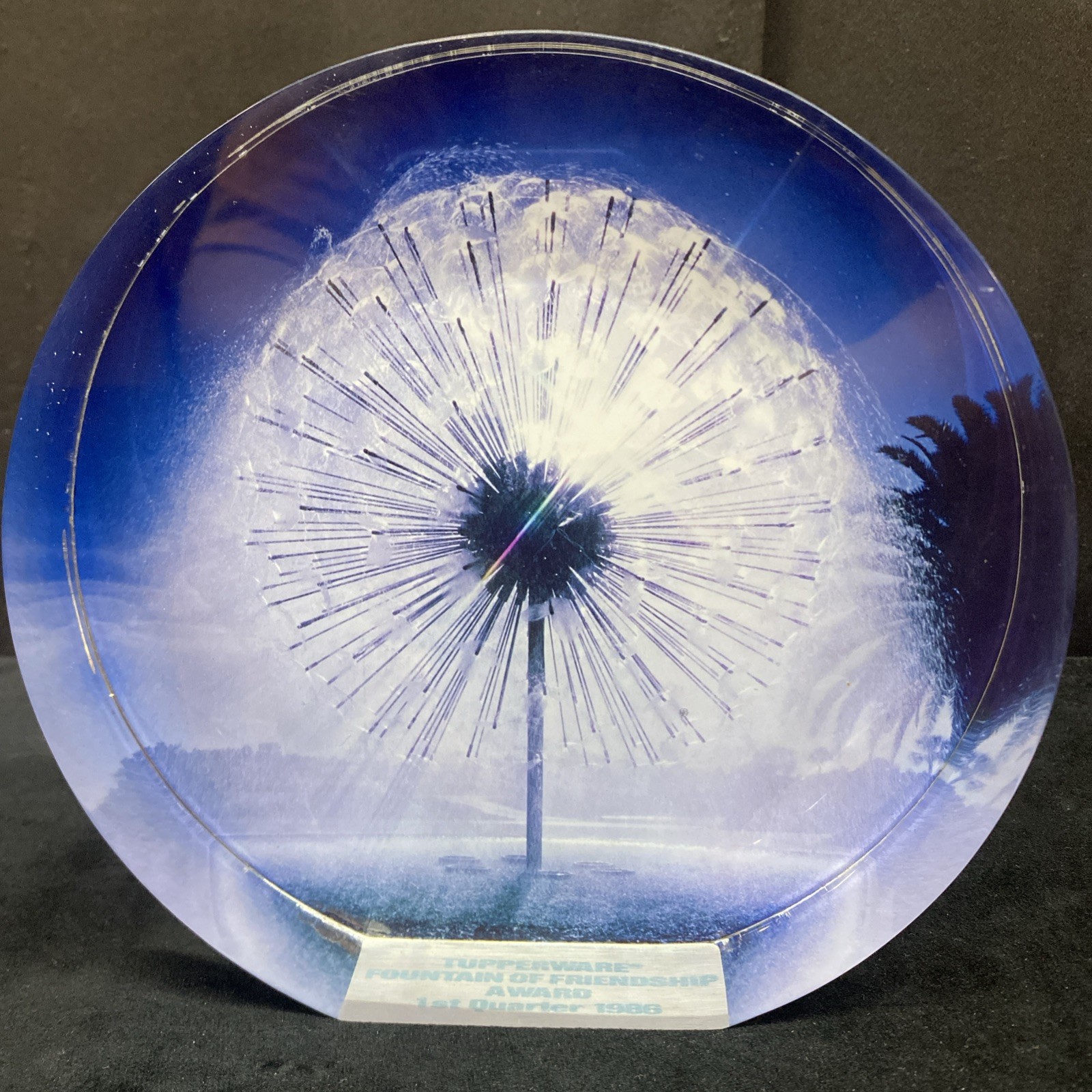 Tupperware Fountain Of Friendship Award 1st Quarter 1986
