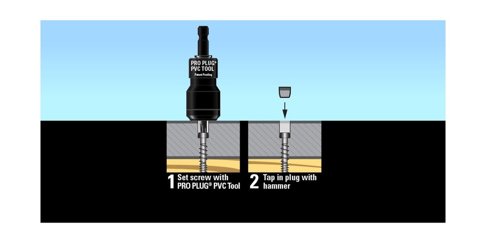 Pro Plug PVC Plugging System for AZEK Brownstone Decking - Stainless Steel - ...