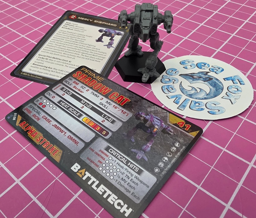 BattleTech SHADOW CAT Mech -- 21st CENTAURI LANCERS COMMAND LANCE - Exclusive!