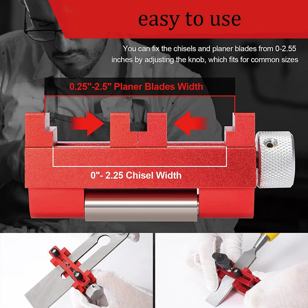 Edge Sharpening Jig Chisels Flat Chisel Tools Sharpening Guide Kit Non-Slip Jigs