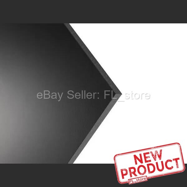 2 PACK Black HDPE Plastic Sheets 1/16 Thick x 12" X 12 High Density Polyethylene