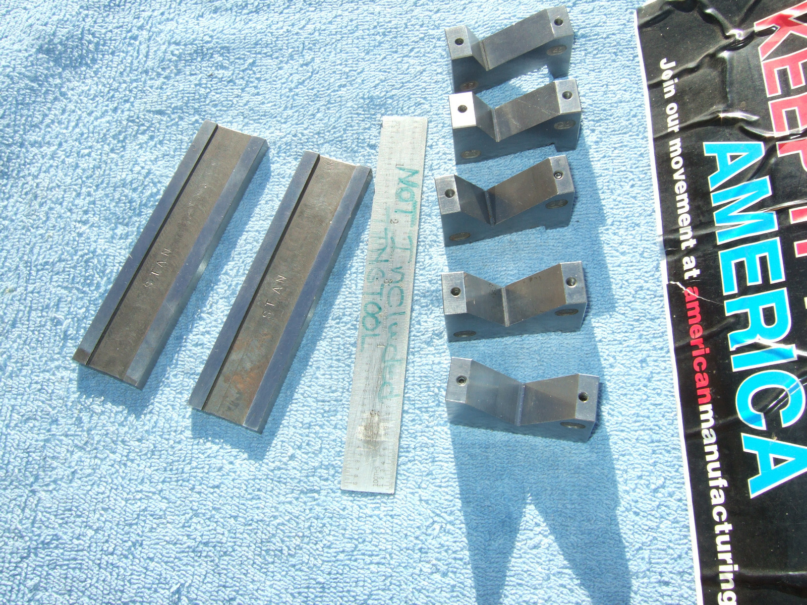 MILL ANGLES (5) PARALLELS (2) MACHINIST VINTAGE OLD TOOLMAKER INSPECTION GRIND