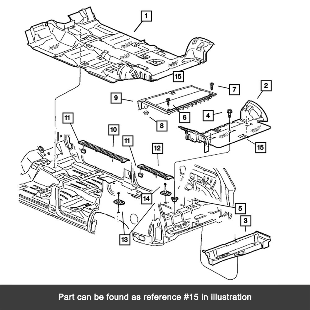 2001-2003 Durango Floor Storage Bin Lid Latch Assembly Complete Set Mopar OE OEM