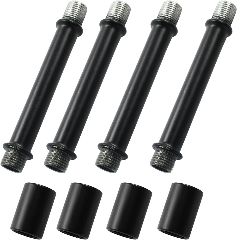 80mm Black Double End Straight Pipe Lamp Stem Kit - Easy Install, Durable, Fl...