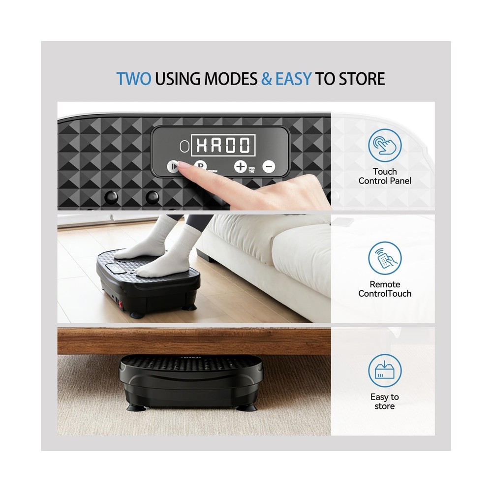 Vibration Plate Exercise Machine with 200 Adjustable speeds and 8 Scientific ...