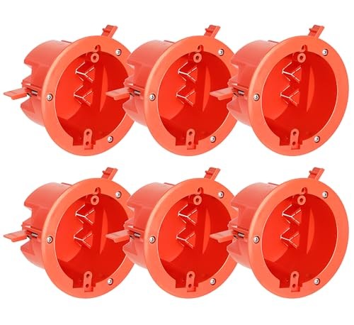 [] Electrical Box,Old Work Junction Box,Ceiling Box,18 Cubic 6 Pack Round