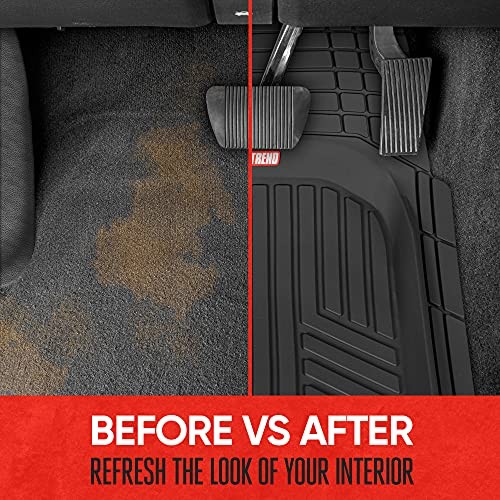 Premium FlexTough Plus All-Protection DeepDish Front & Rear Mats with Black