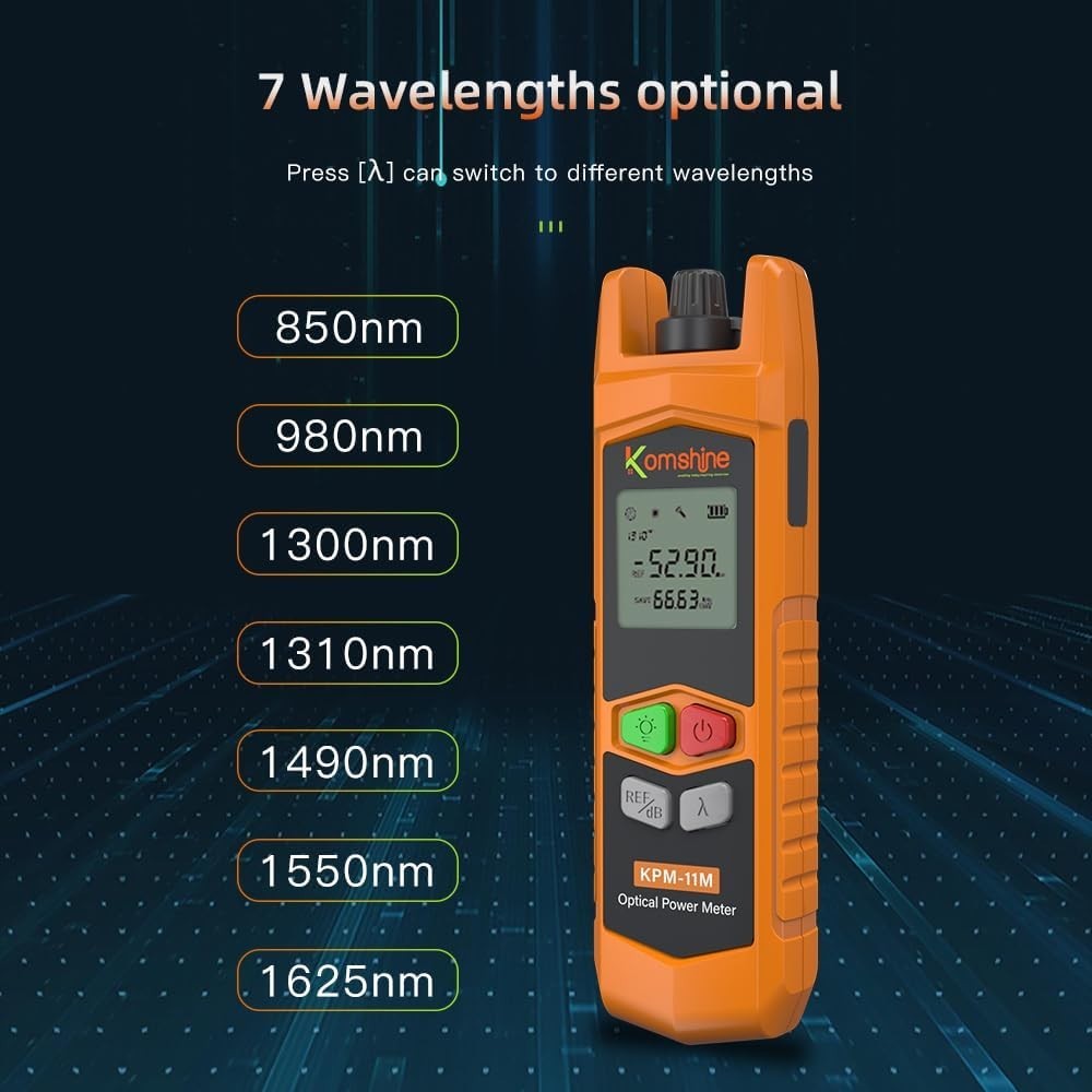 Compact Optical Fiber Loss Kit: Microscope, Power Meter & Cleaning Tools Inside