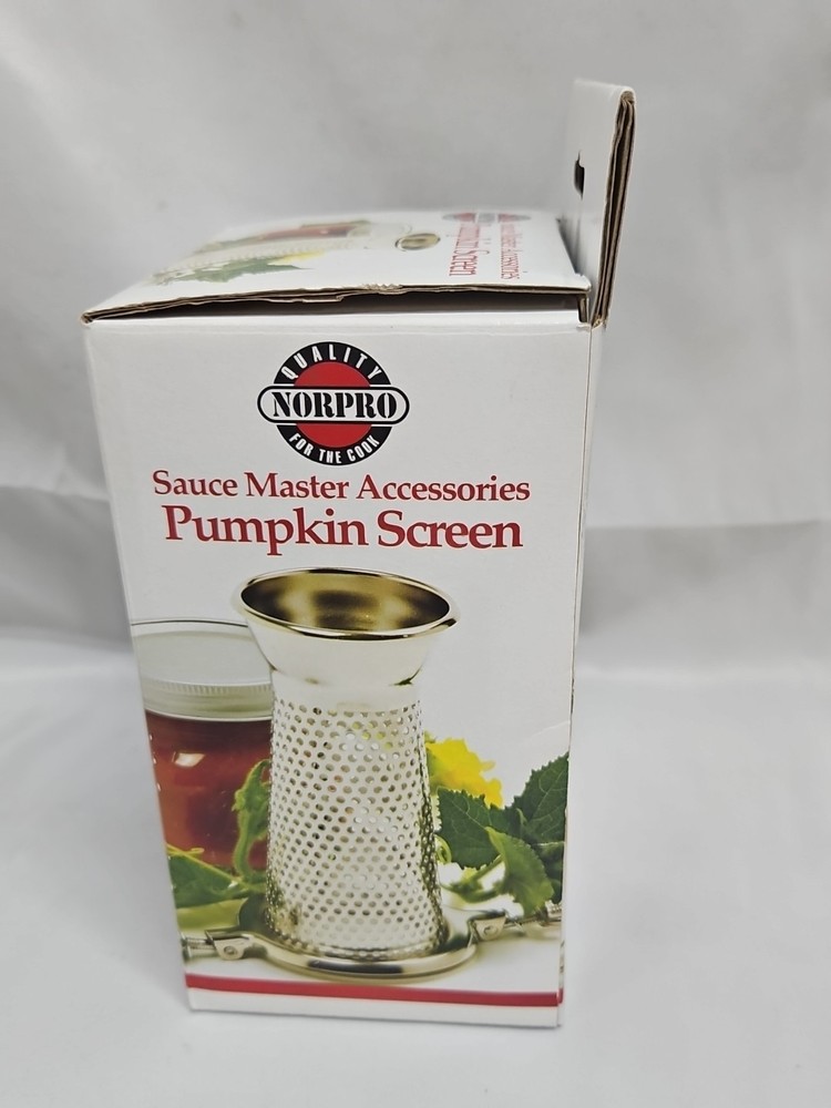 Norpro Silver Pumpkin and Squash Screen. Sauce Master Accessory Open Box #1954