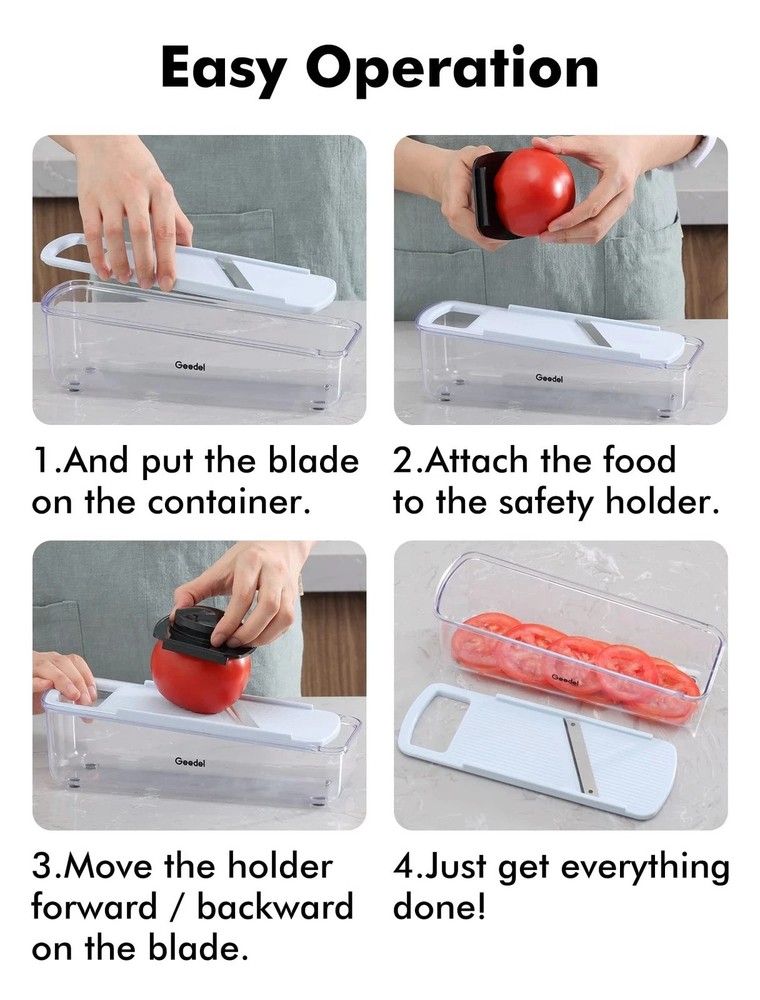 Professional Mandoline Slicer for Kitchen, Multi Purpose Vegetable Sli...