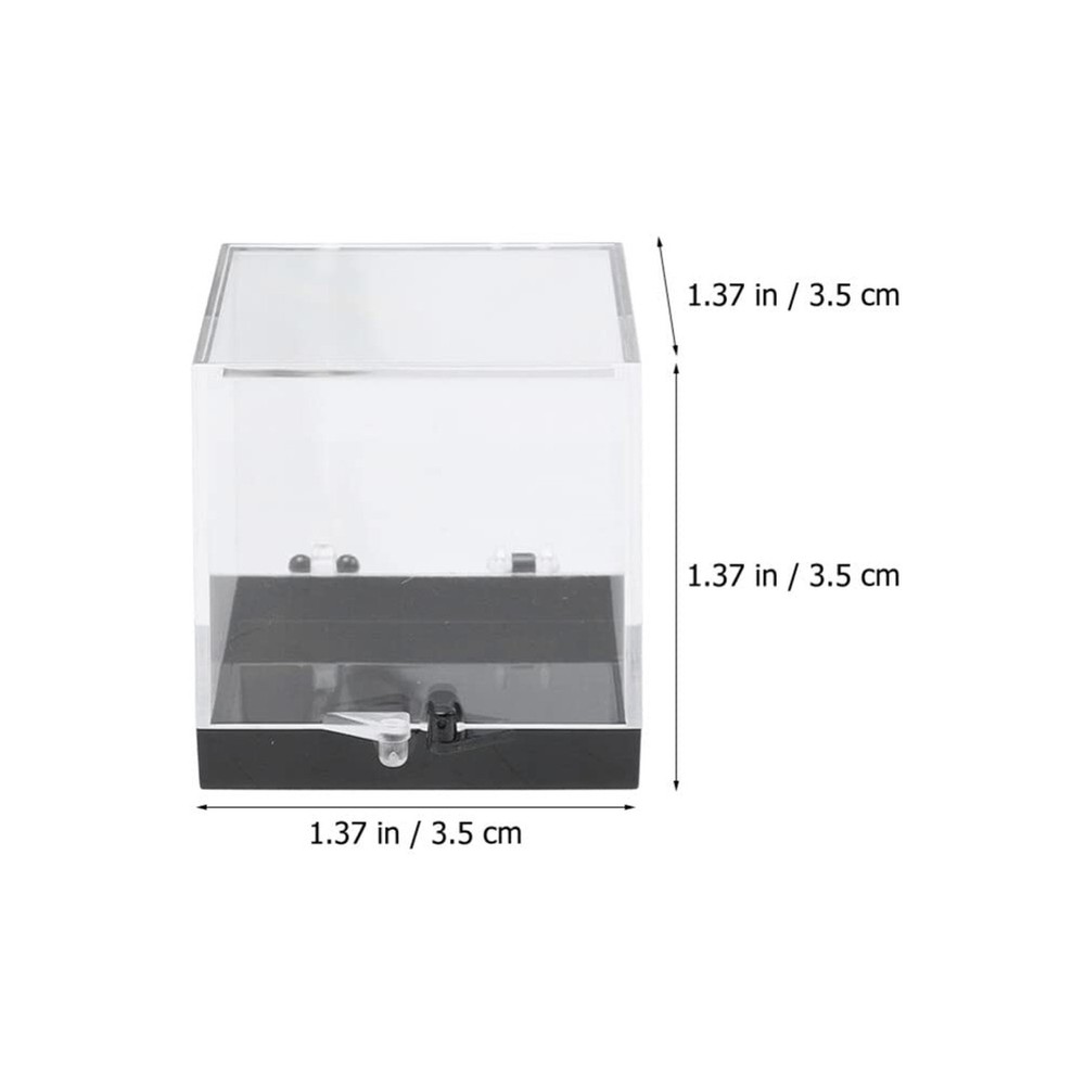 DOITOOL Mineral Display Box 12Pcs Transparent Square Plastic Specimen Display...