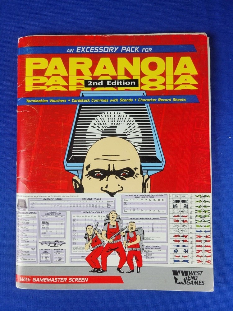 Excessory Pack 2nd Edition Paranoia - West End Games (Complete)