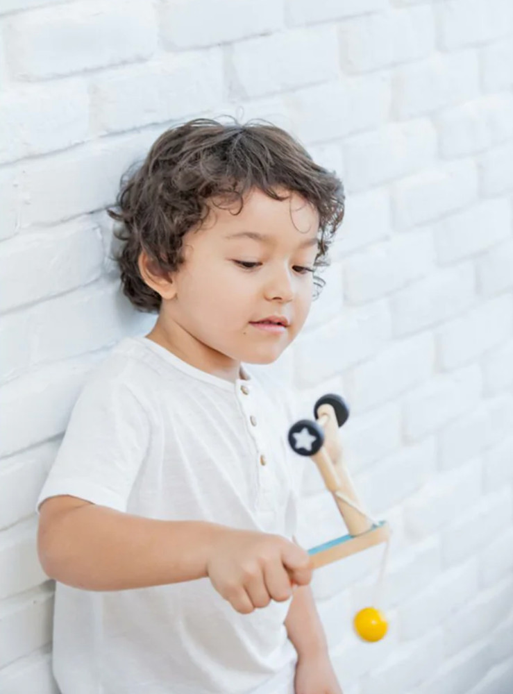 Plan Toys Weightlifting Acrobat. Eco-friendly.