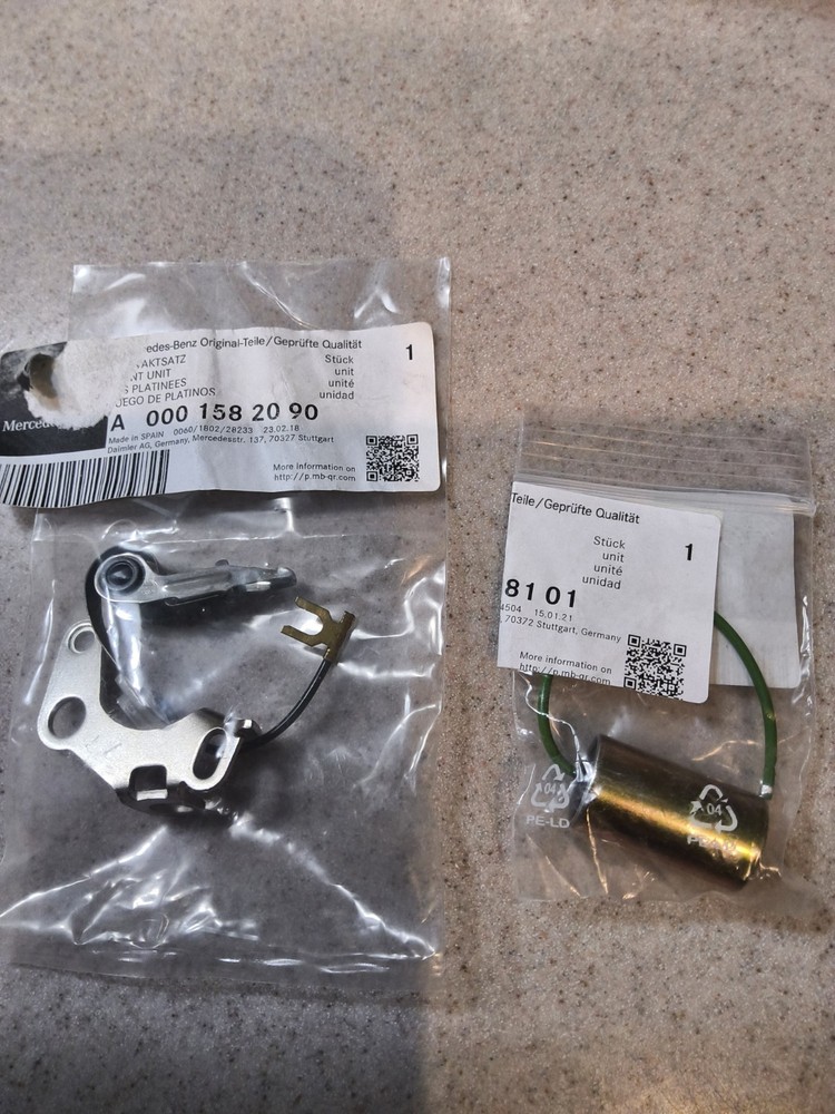 Ignition Points And Condenser For Mercedes