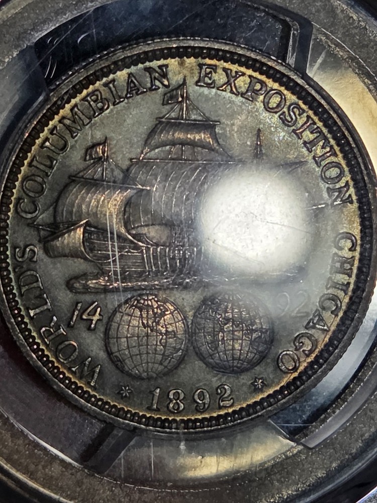 1892 Columbian Half Dollar 50c PCGS MS64 Toned