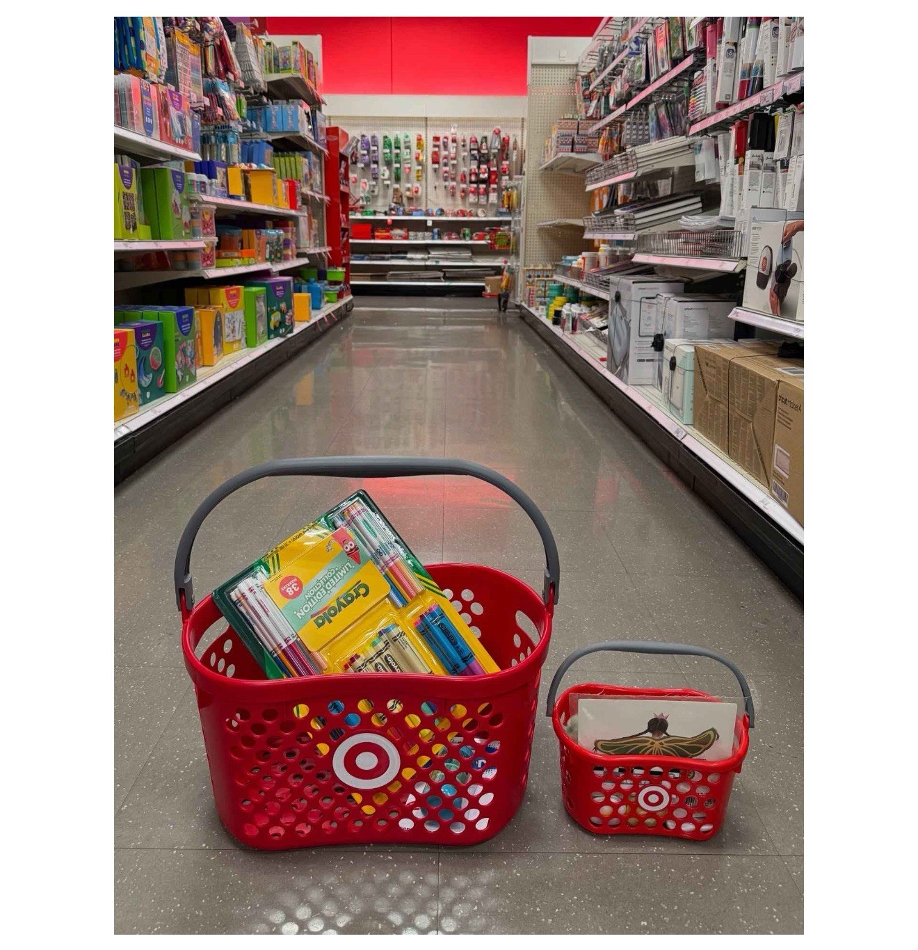 Target Mini Toy Shopping Handheld Basket Pretend Play Bullseye Logo Spritz NEW