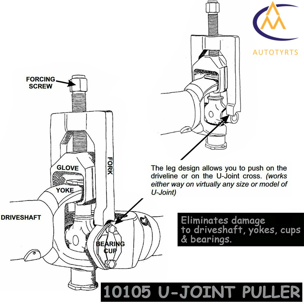 Universal Heavy Duty Joint Puller Press Removal U-Joint Tool 10105 For Class 1-3