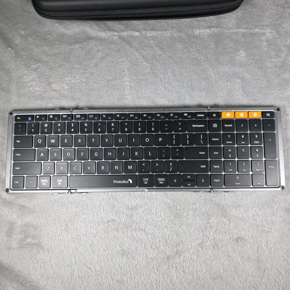 ProtoArc Foldable Keyboard and Mouse, XKM01 True Full-Size Folding Keyboard