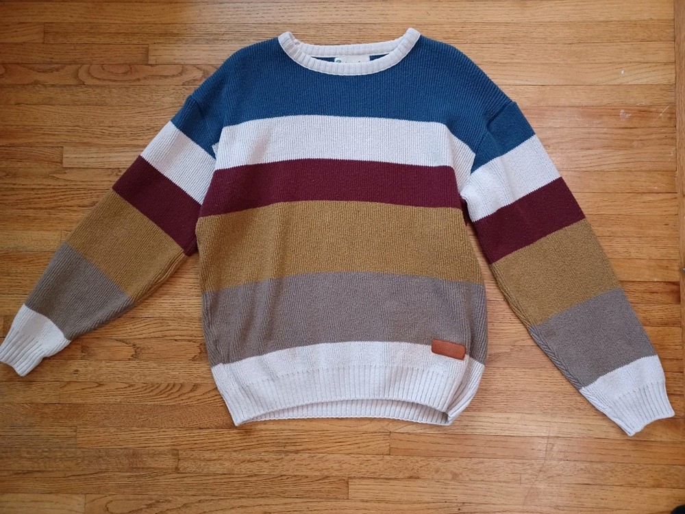 Hippy Feet Striped Sweater Men's Large