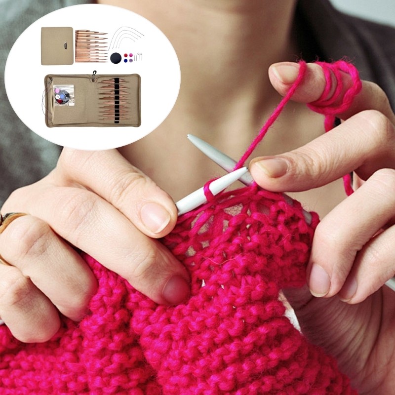 Interchangeable Circular Knitting Needle Handmade Tool for DIY Sweater Project