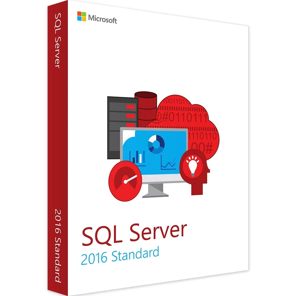 Microsoft SQL Server 2016 Standard with 8 Core License, unlimited User CALs