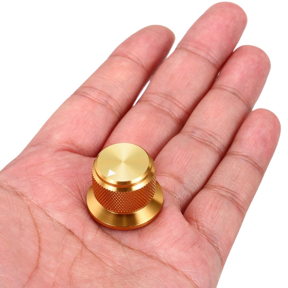 4 Pcs Aluminium Potentiometer Knobs, 3/16" (4mm), 3/4" Gold