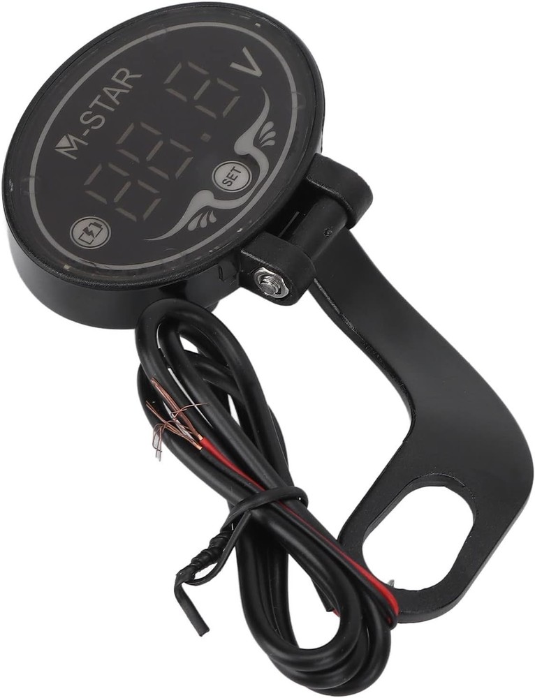 Motorcycle LED Voltmeter, Digital 9‑24V Smart Voltmeter Battery Meter Waterpro