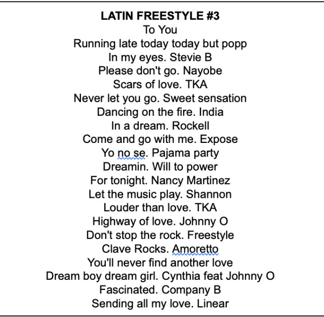 Latin Freestyle - 4 CD's