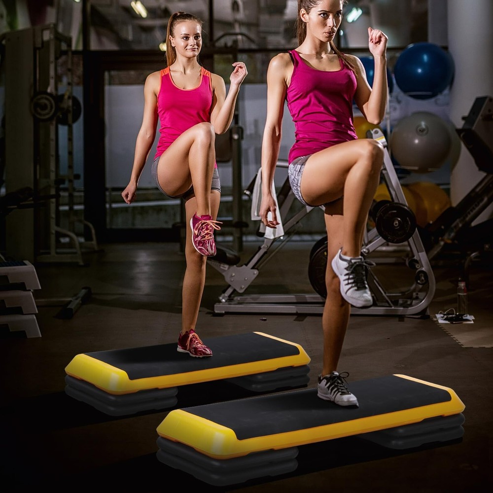 Aerobic Exercise Adjustable Step Platform Home Gym Adjustable Fitness Stepper