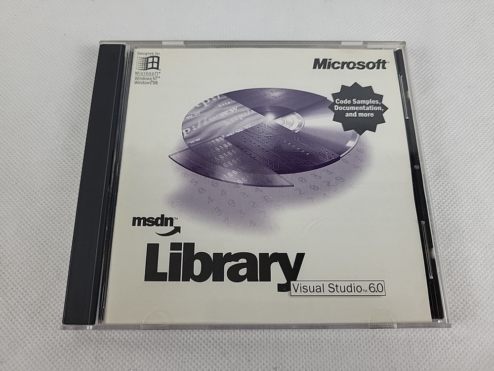 Microsoft MSDN Library Visual Studio 6.0 2 Disc With Code Tested and Working