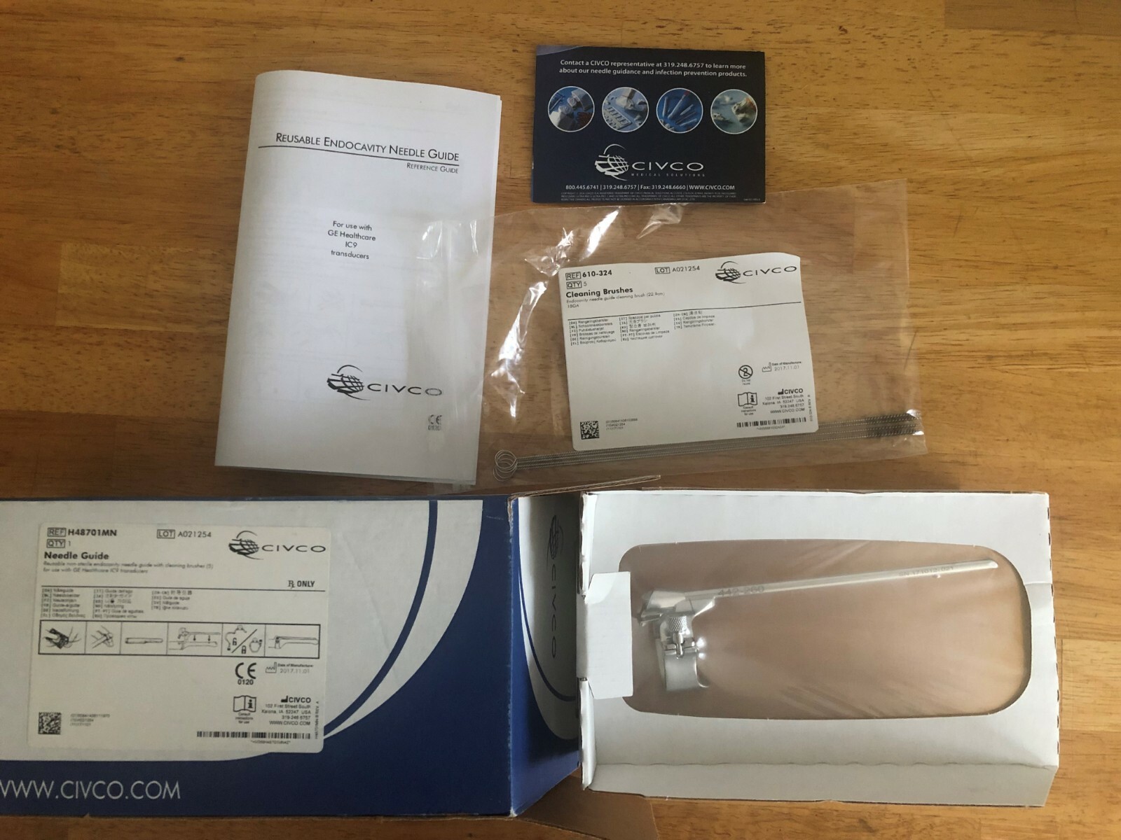 Civco H48701MN NEEDLE, ENDOCAVITY GUIDE RUSBLF/GE IC9 TRANSDUCER