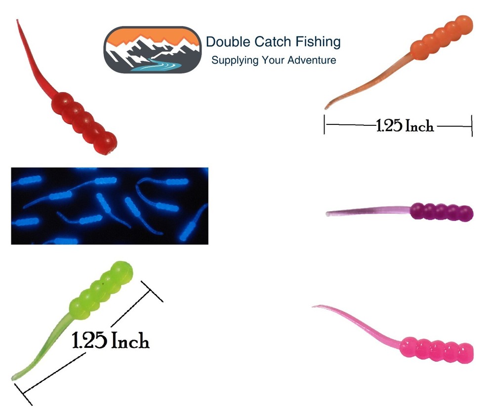 Dancing Waxie Junior 1.25 Inch Panfish Bait - 40 Pack - Scented - Micro Plastic