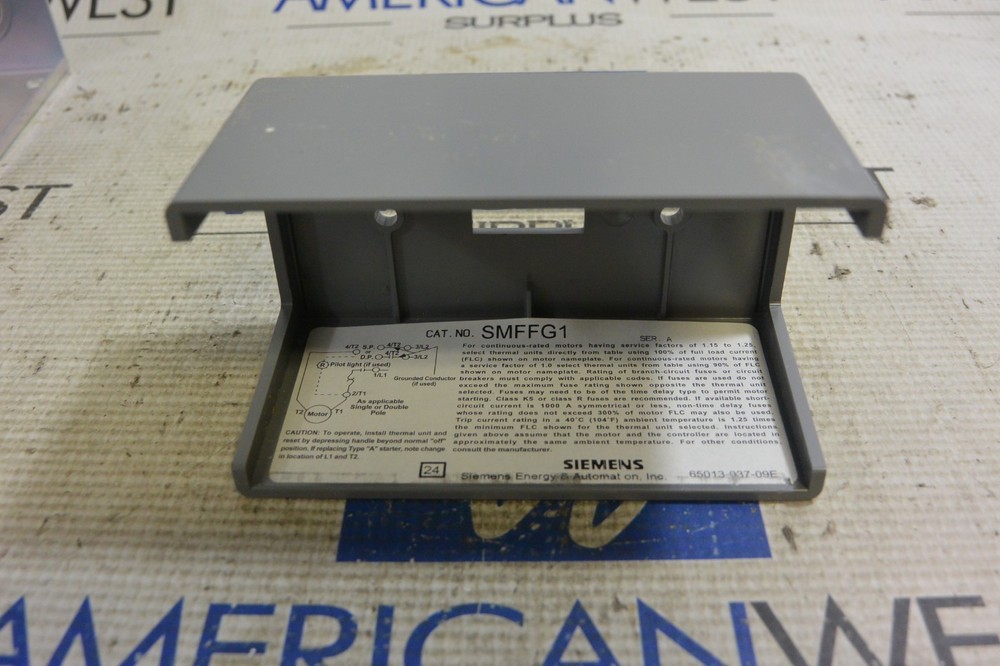 Siemens Manual Starter 1 Pole Toggle Switch Cat: SMFFG1 277 V Max