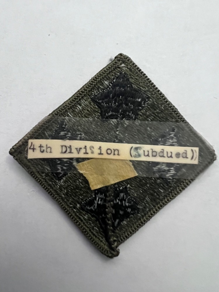 4th Division Subdued US Army Patch