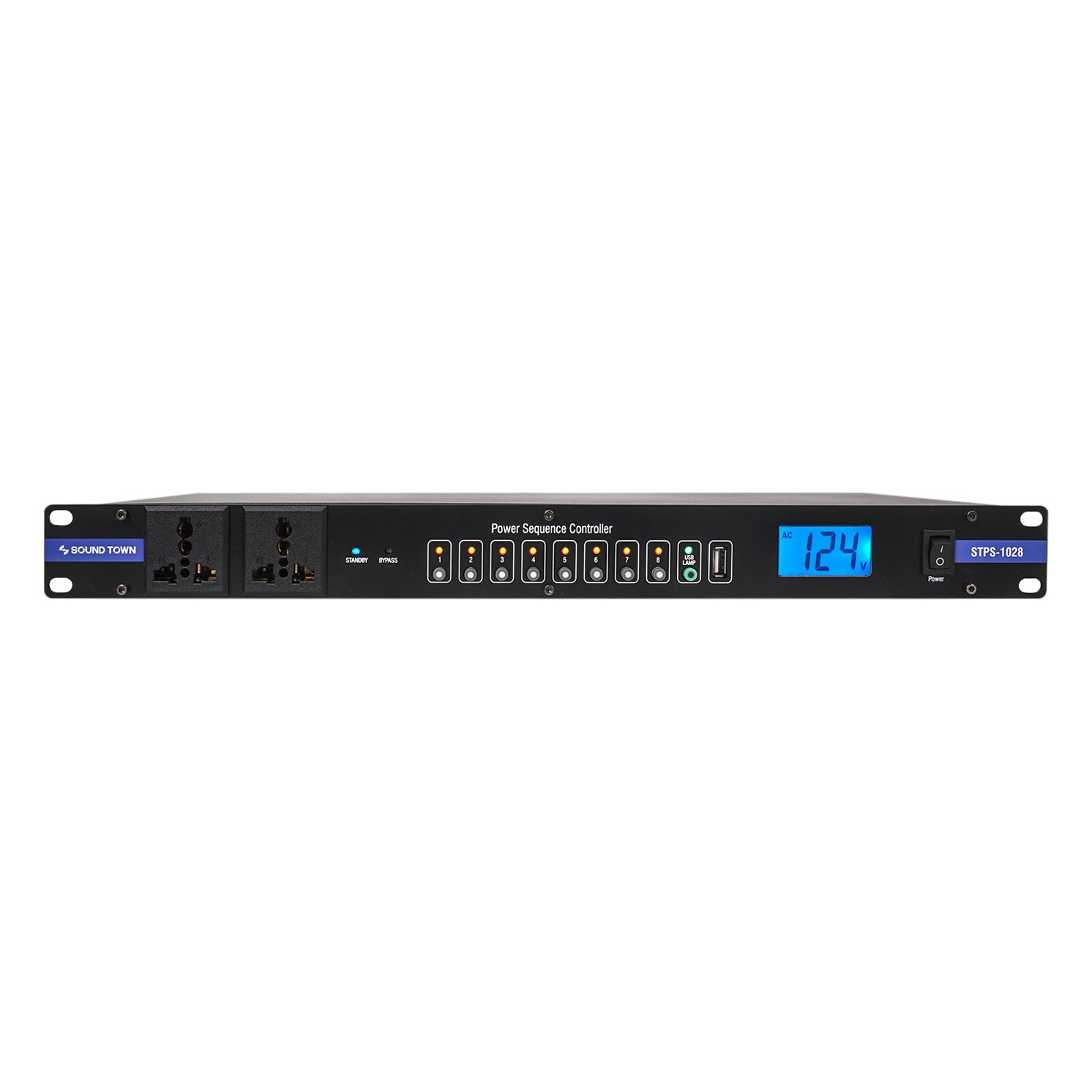 Sound Town 10-Outlet Rack-Mountable AC Power Sequencer Conditioner (STPS-1028)